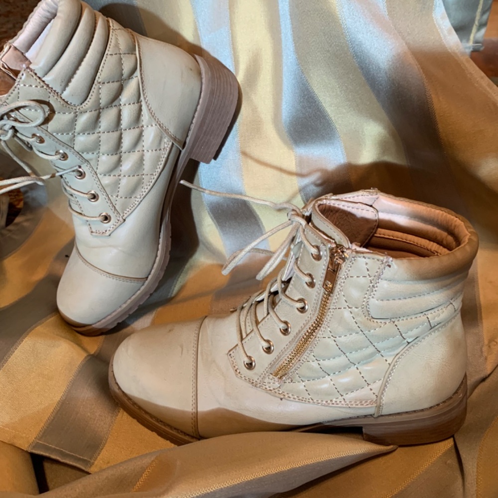 Ladies boots, light beige/off white - Picture 2 of 6